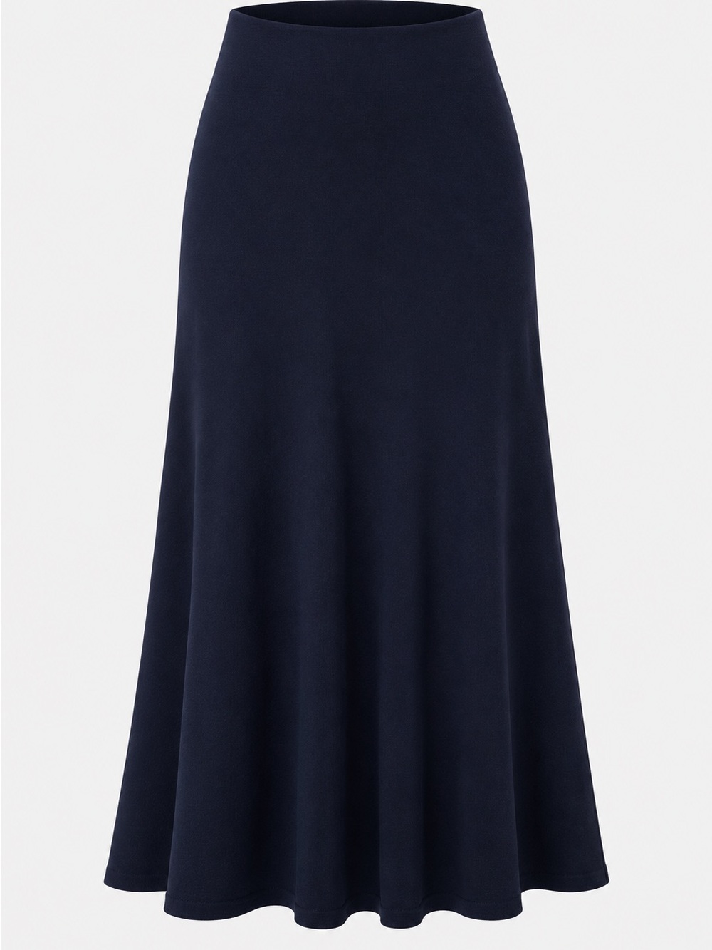 Polo by Ralph Lauren Navy Knit A-Line Midi Full Skirt